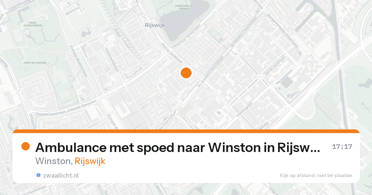 Ambulance met spoed naar Winston in Rijswijk — 16 aug 2026