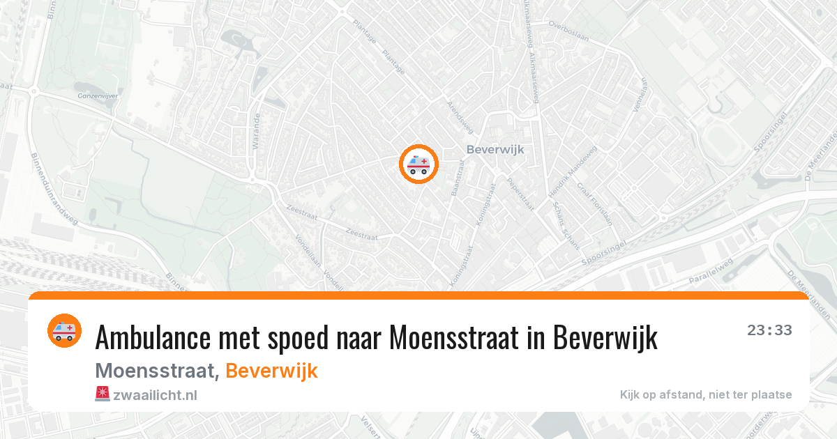 Ambulance met spoed naar Moensstraat in Beverwijk — 24 jul 2026