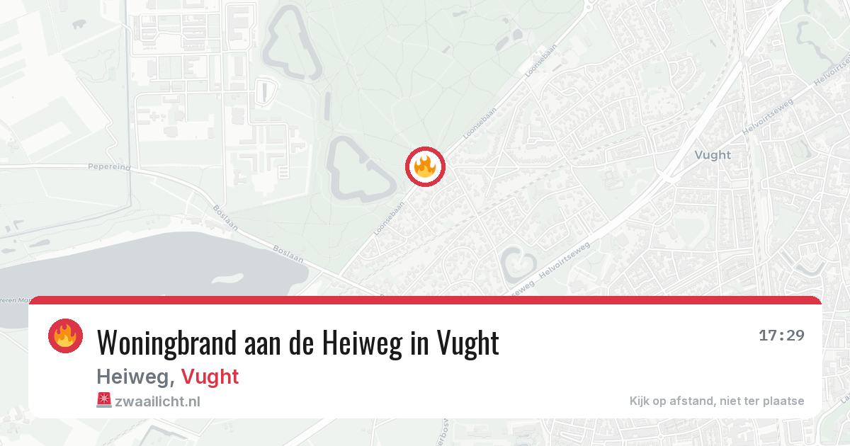 Woningbrand aan de Heiweg in Vught — 11 apr 2026