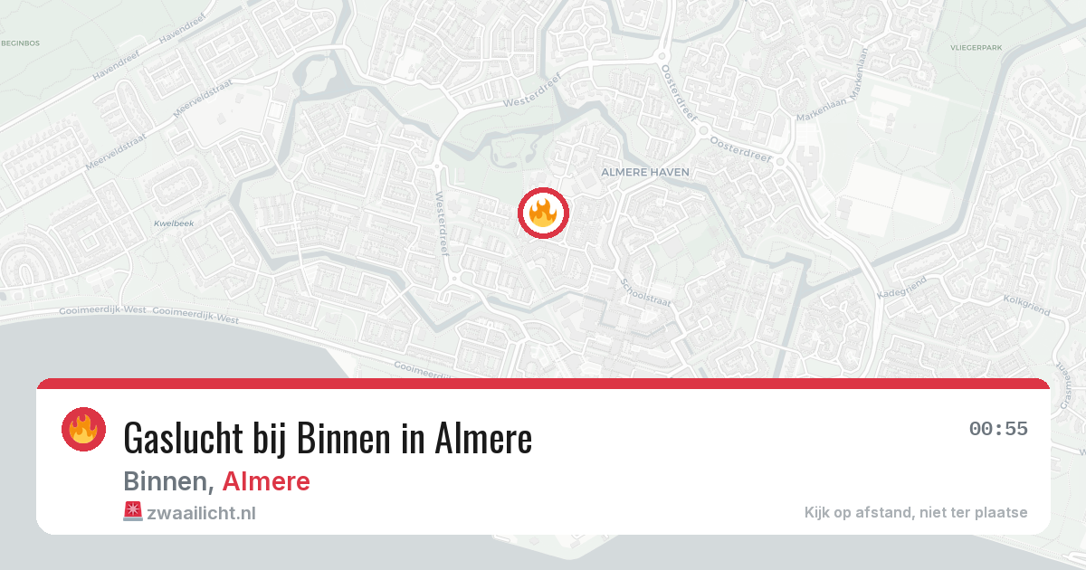 Gaslucht bij Binnen in Almere — 28 mrt 2026