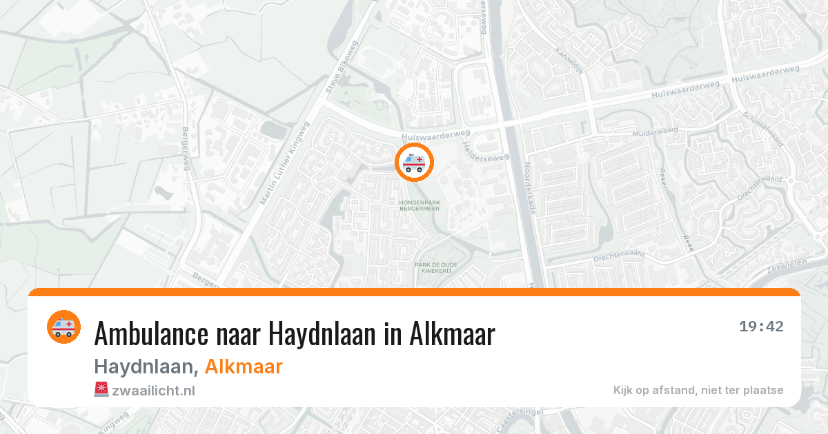 Ambulance naar Haydnlaan in Alkmaar — 1 aug 2026