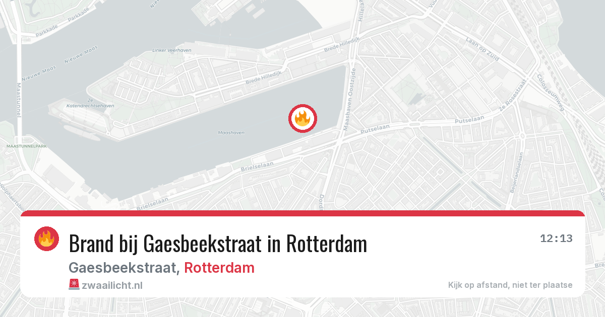 Brand bij Gaesbeekstraat in Rotterdam — 18 jul 2026