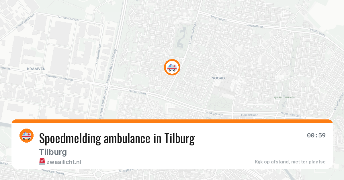 Spoedmelding ambulance in Tilburg — 14 aug 2026