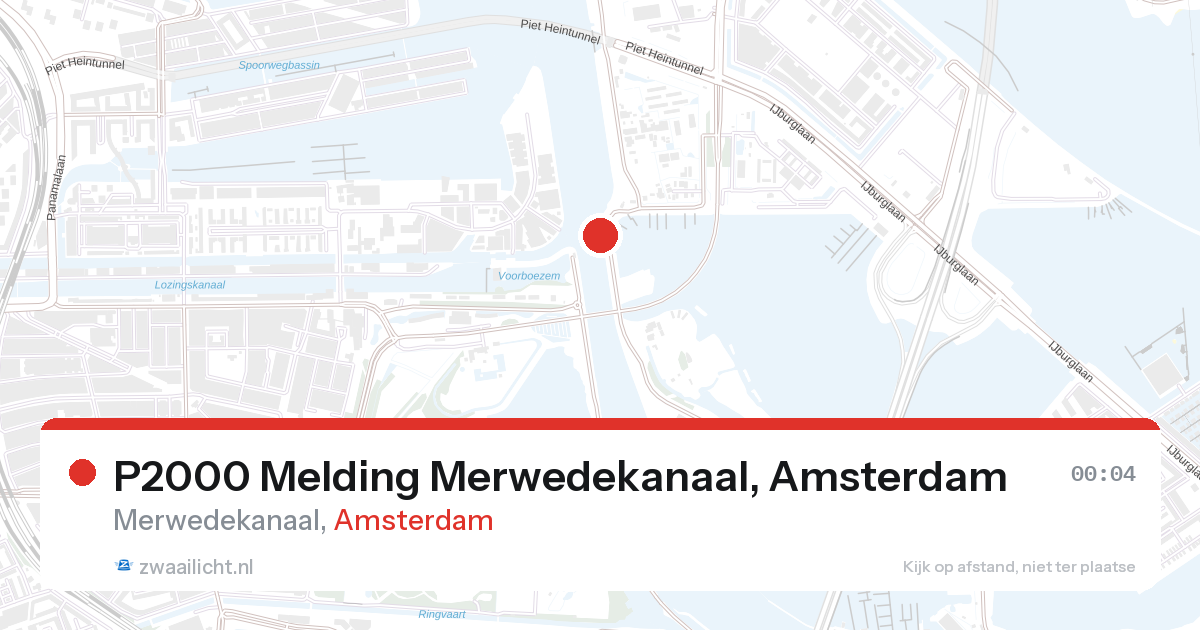 P2000 Melding Merwedekanaal, Amsterdam — 31 jan 2026