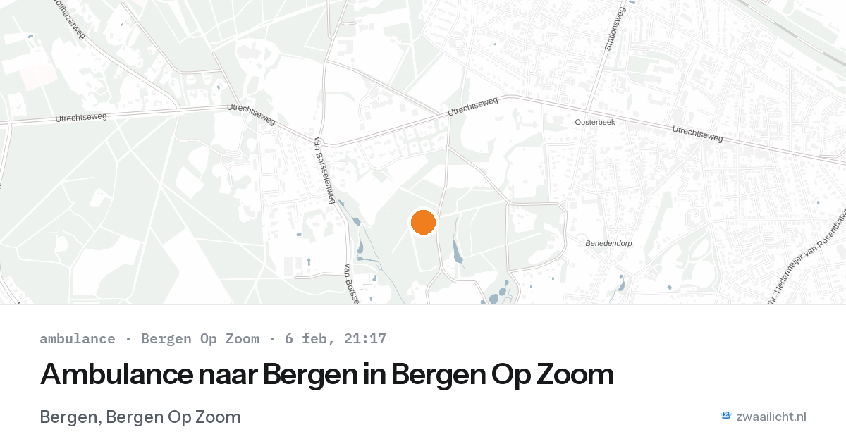 Ambulance naar Bergen in Bergen Op Zoom — 6 feb 2026