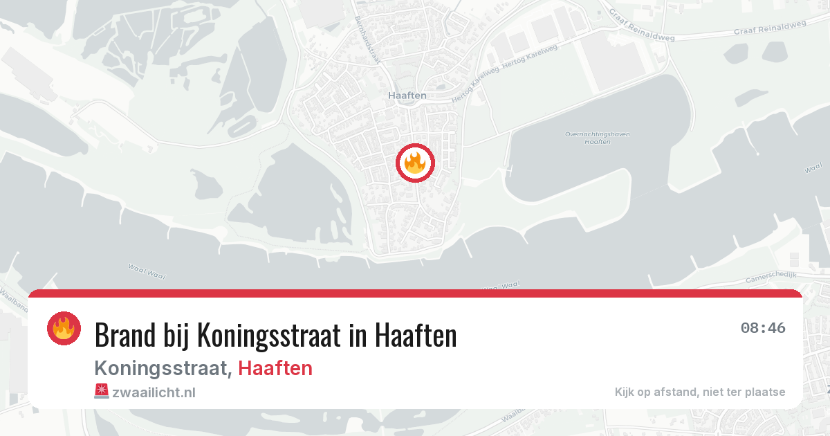 Brand bij Koningsstraat in Haaften — 9 jun 2026