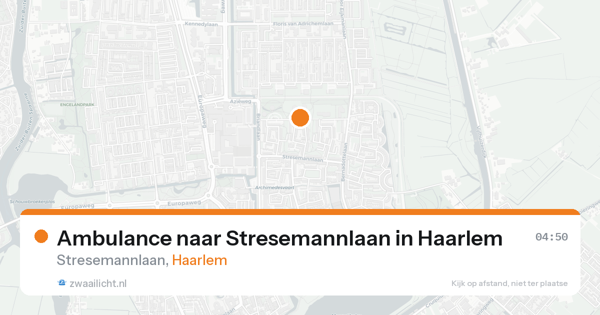 Ambulance naar Stresemannlaan in Haarlem — 17 aug 2026