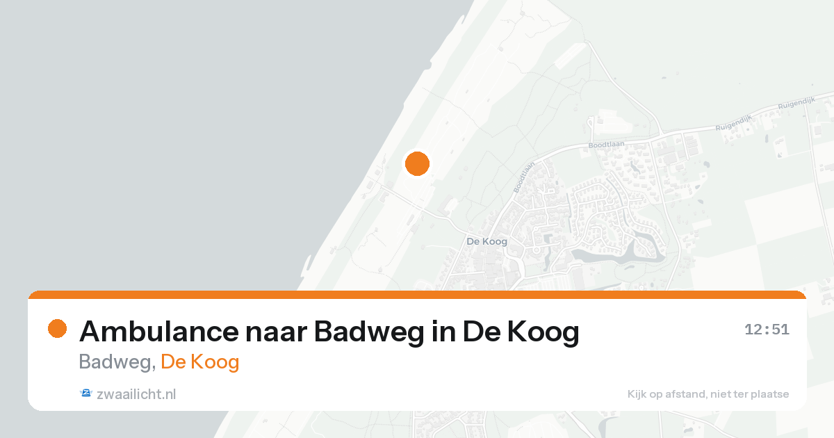 Ambulance naar Badweg in De Koog — 16 aug 2026