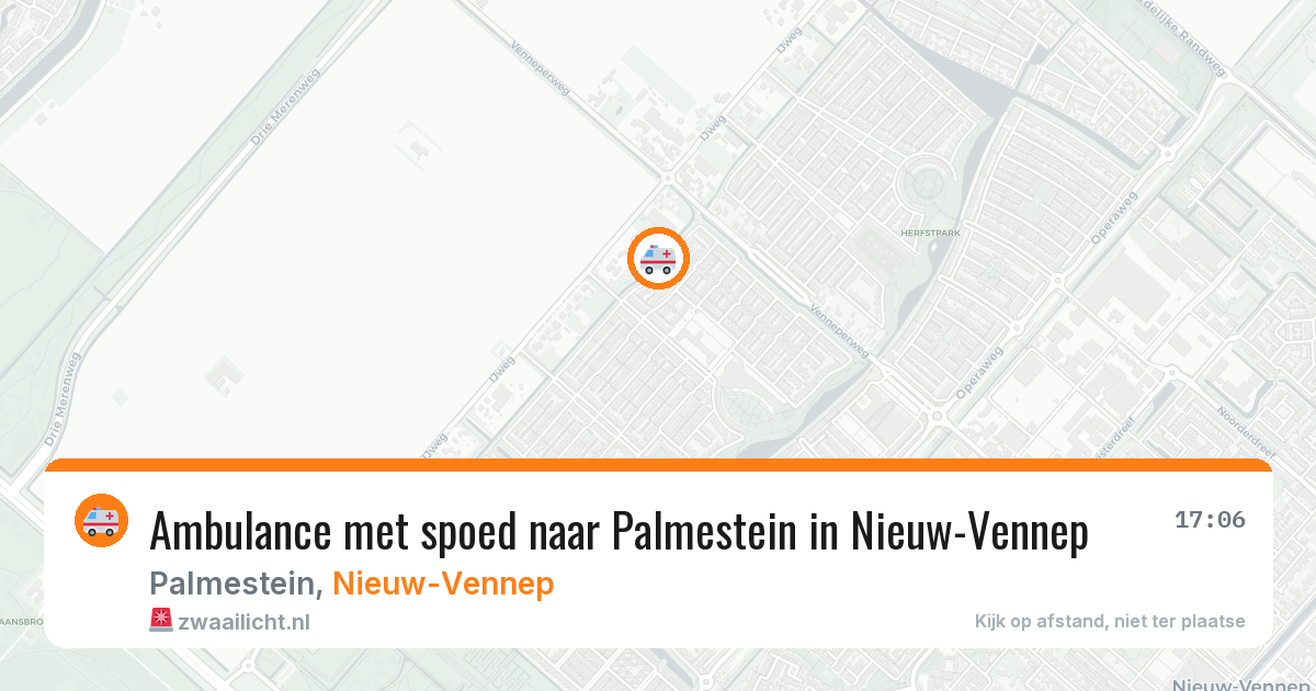 Ambulance met spoed naar Palmestein in Nieuw-Vennep — 27 apr 2026
