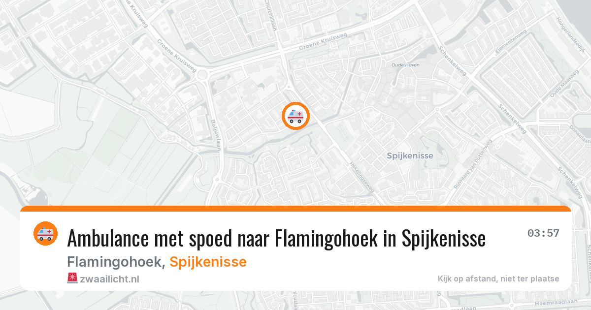 Ambulance met spoed naar Flamingohoek in Spijkenisse — 31 mei 2026