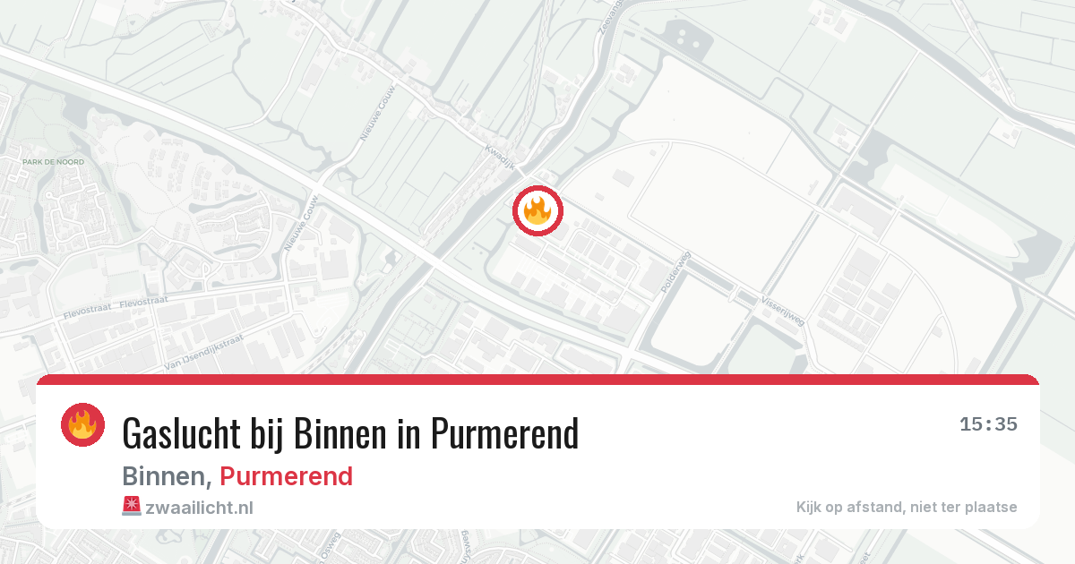 Gaslucht bij Binnen in Purmerend — 28 jun 2026