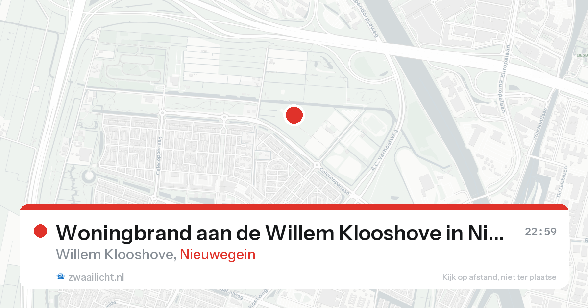 Woningbrand aan de Willem Klooshove in Nieuwegein — 15 aug 2026