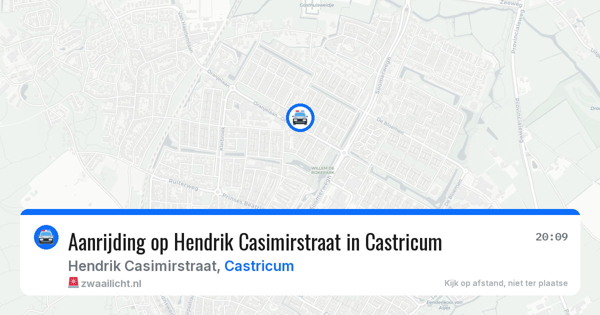 Aanrijding op Hendrik Casimirstraat in Castricum — 17 jun 2026