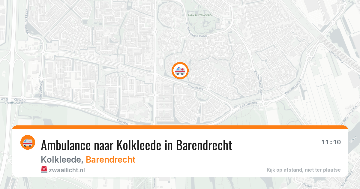 Ambulance naar Kolkleede in Barendrecht — 20 apr 2026