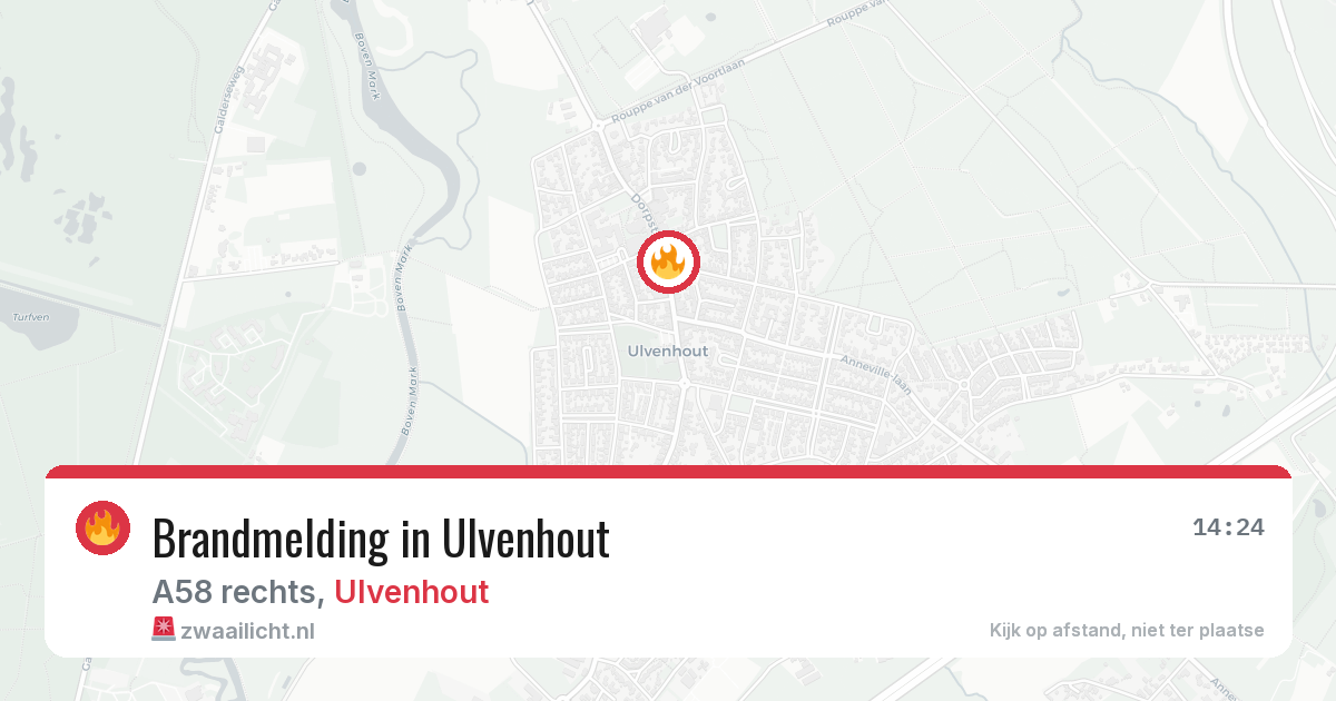 Brandmelding in Ulvenhout — 16 jun 2026