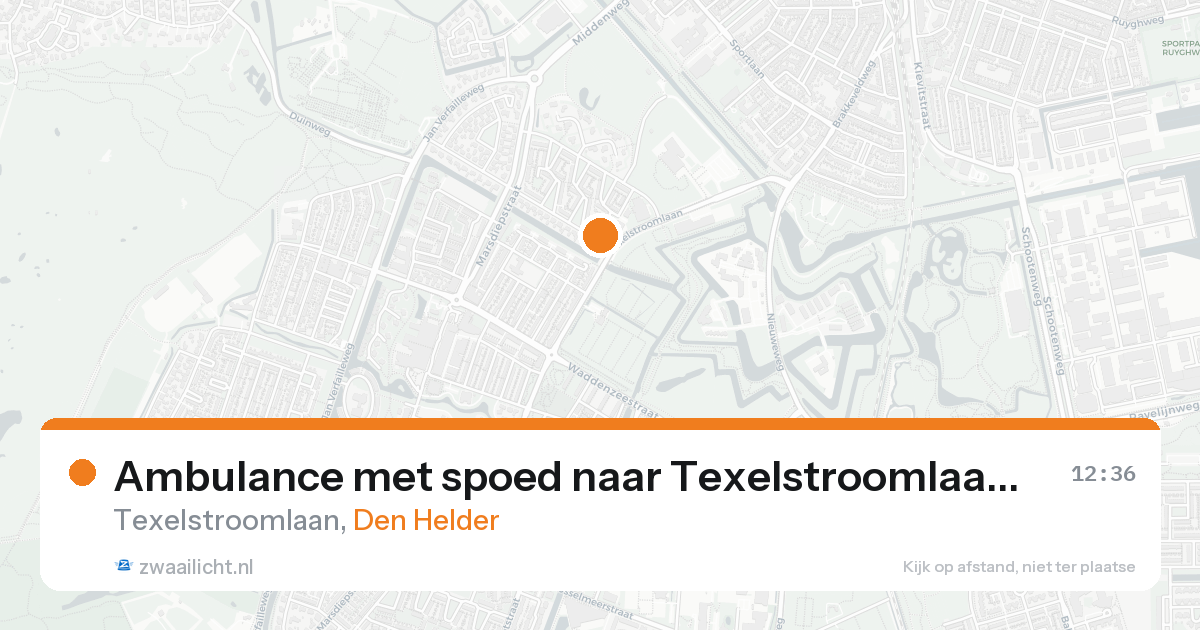 Ambulance met spoed naar Texelstroomlaan in Den Helder — 16 aug 2026