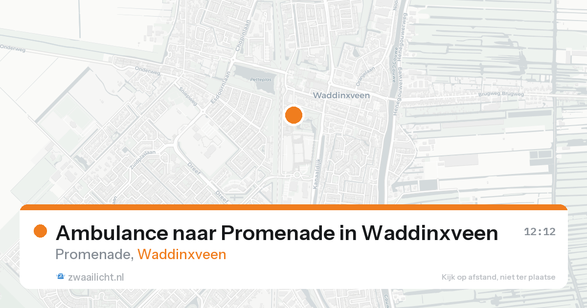 Ambulance naar Promenade in Waddinxveen — 25 aug 2026