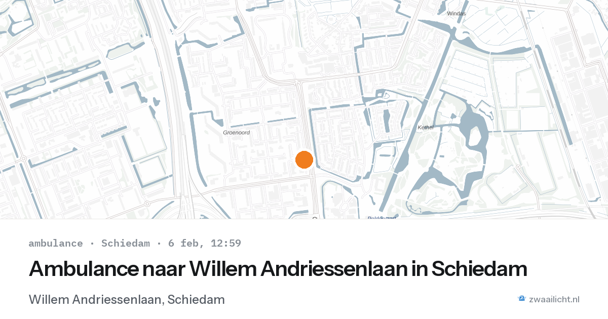 Ambulance naar Willem Andriessenlaan in Schiedam — 6 feb 2026