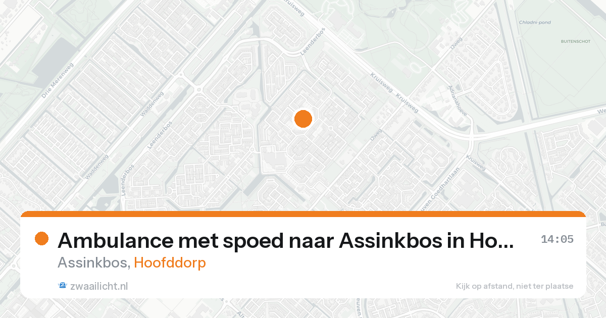 Ambulance met spoed naar Assinkbos in Hoofddorp — 29 mei 2026