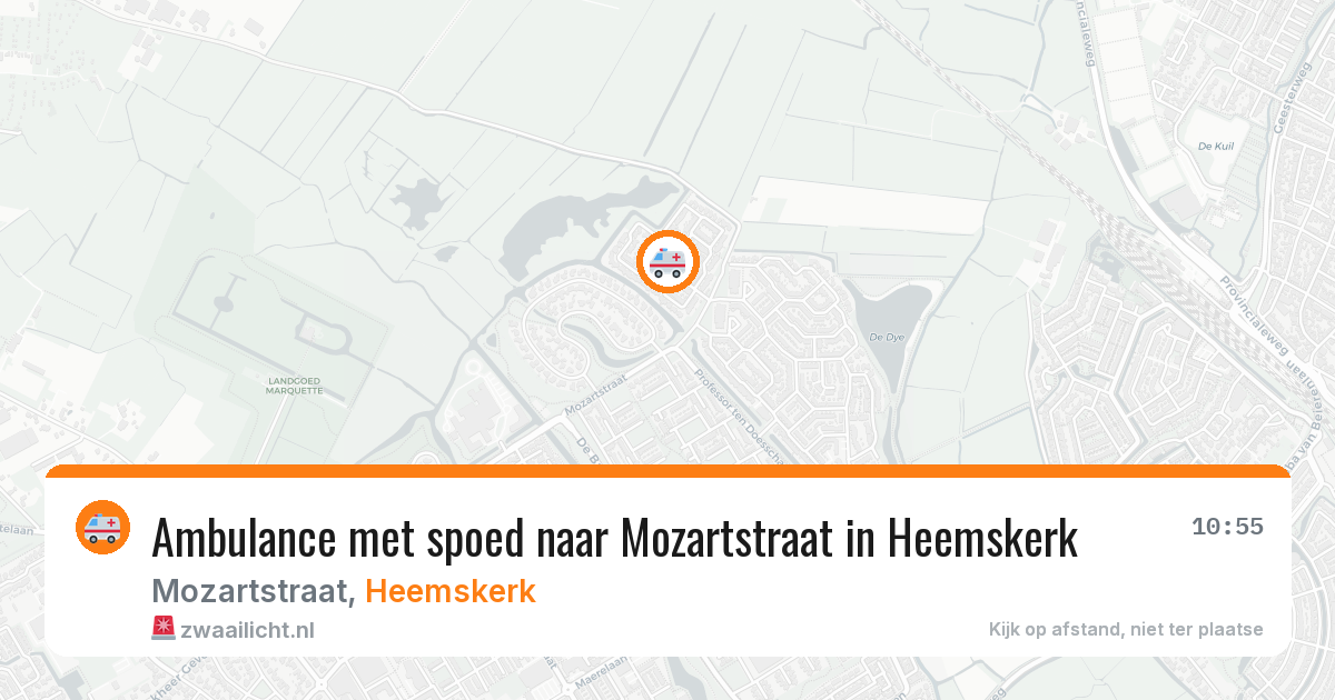 Ambulance met spoed naar Mozartstraat in Heemskerk — 28 mrt 2026