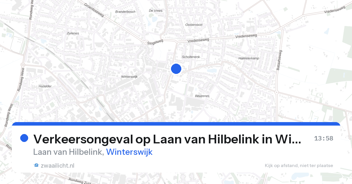 Verkeersongeval op Laan van Hilbelink in Winterswijk — 3 feb 2026