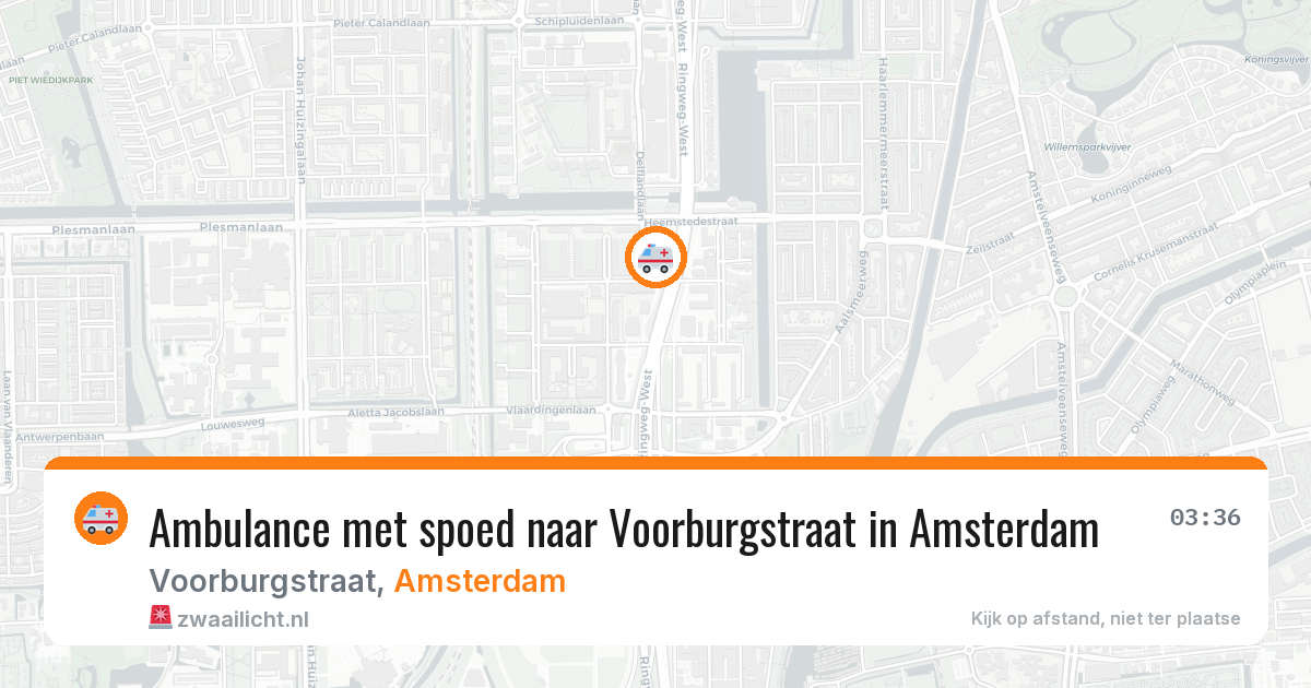 Ambulance met spoed naar Voorburgstraat in Amsterdam — 2 apr 2026