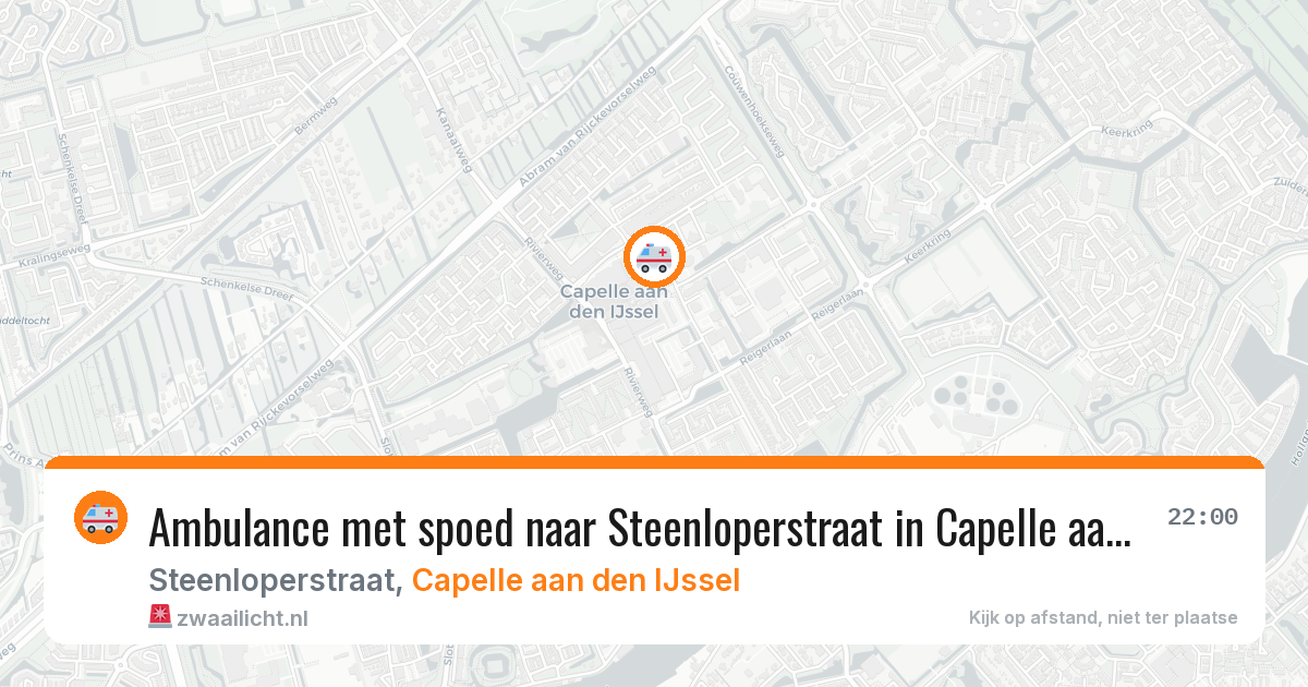 Ambulance met spoed naar Steenloperstraat in Capelle aan den IJssel — 29 jun 2026