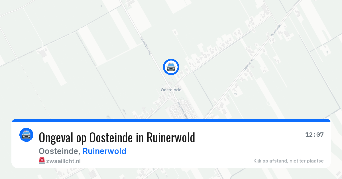 Ongeval op Oosteinde in Ruinerwold — 4 jul 2026