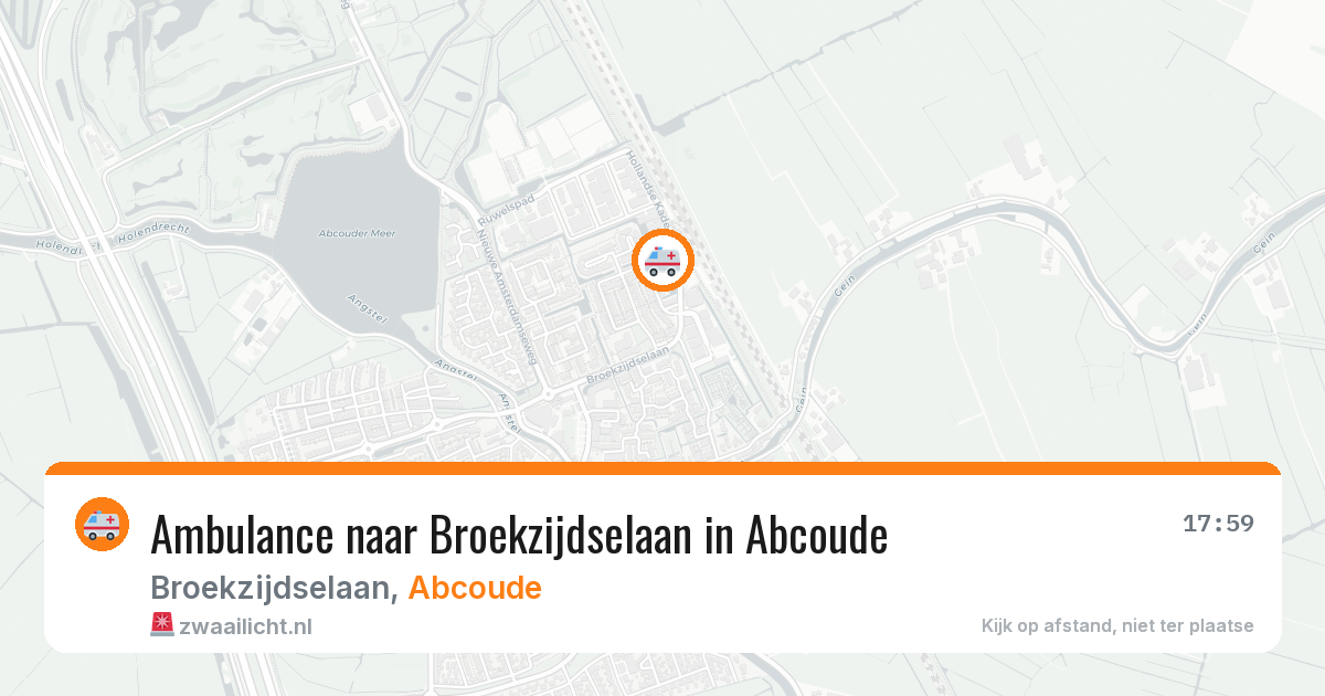 Ambulance naar Broekzijdselaan in Abcoude — 2 aug 2026