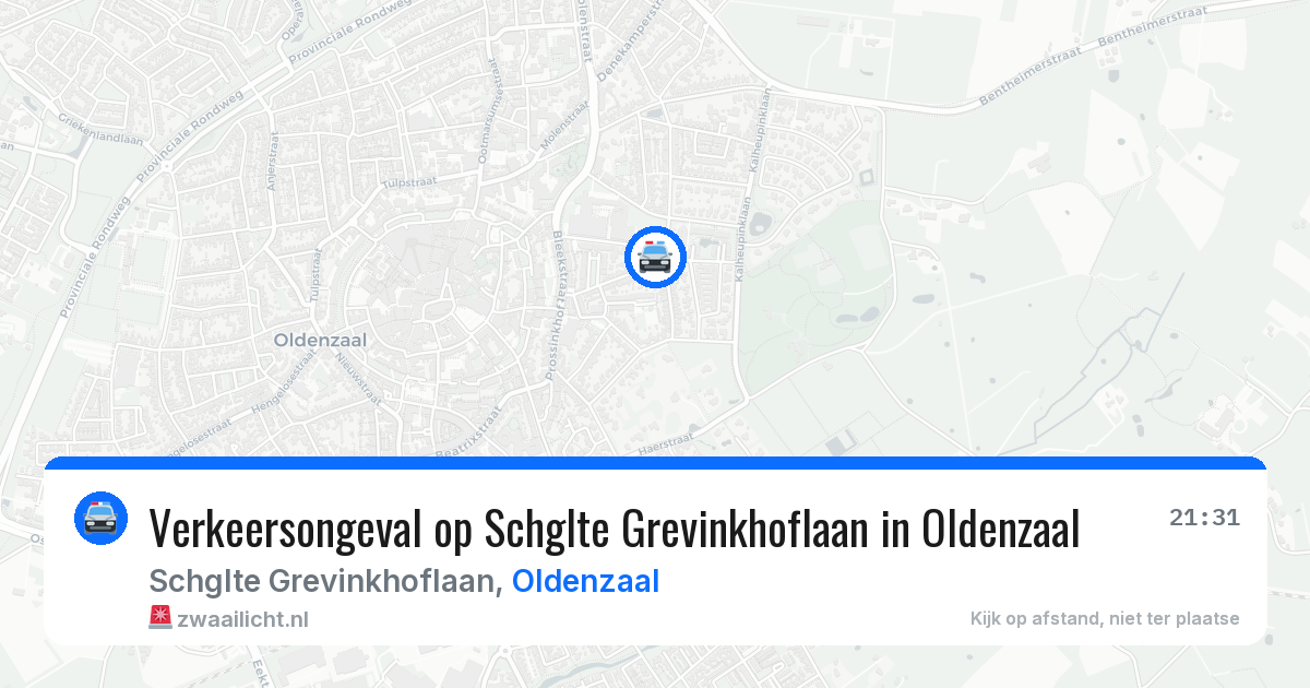 Verkeersongeval op Schglte Grevinkhoflaan in Oldenzaal — 27 jun 2026