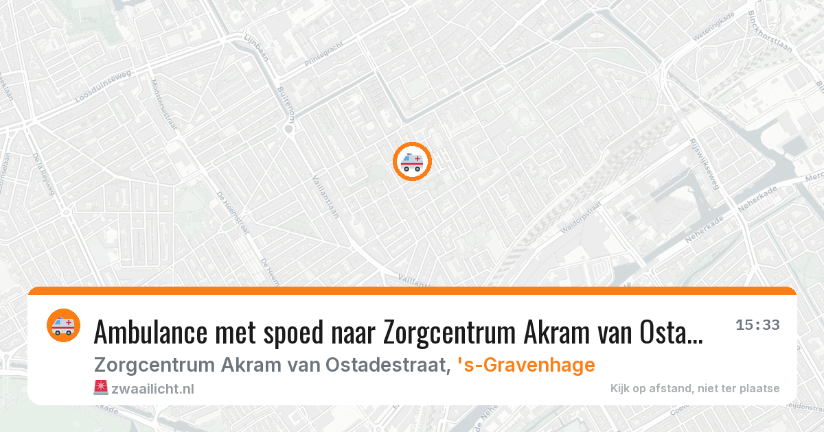Ambulance met spoed naar Zorgcentrum Akram van Ostadestraat in 's-Gravenhage — 30 jan 2026