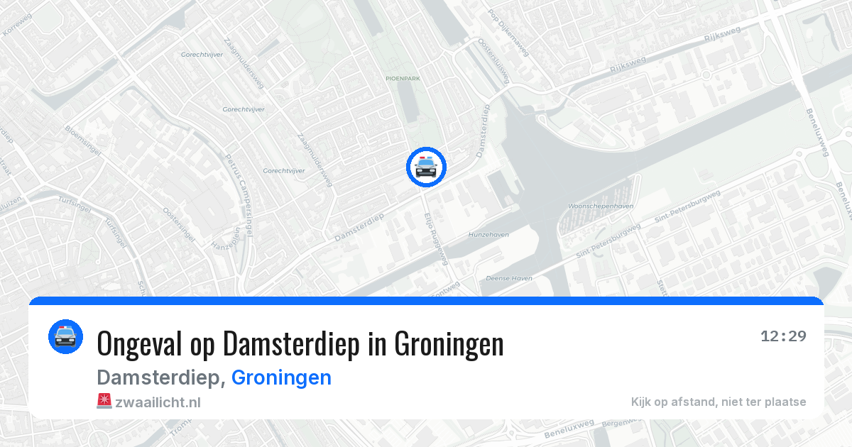 Ongeval op Damsterdiep in Groningen — 18 jul 2026