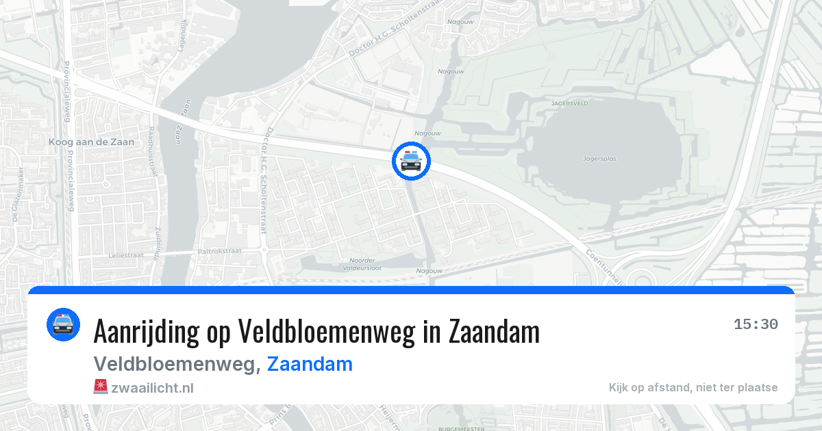 Aanrijding op Veldbloemenweg in Zaandam — 22 mei 2026