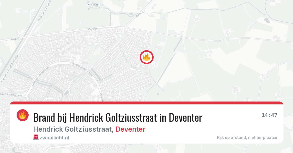 Brand bij Hendrick Goltziusstraat in Deventer — 3 jul 2026