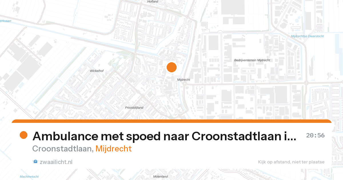 Ambulance met spoed naar Croonstadtlaan in Mijdrecht — 26 jun 2026