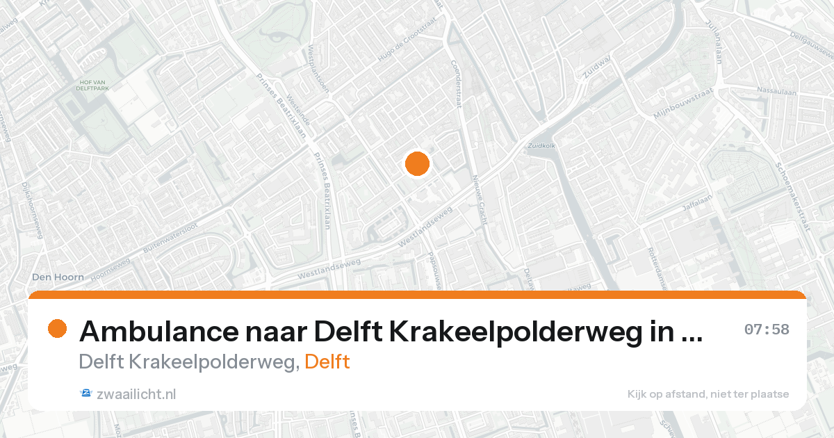 Ambulance naar Delft Krakeelpolderweg in Delft — 8 feb 2026