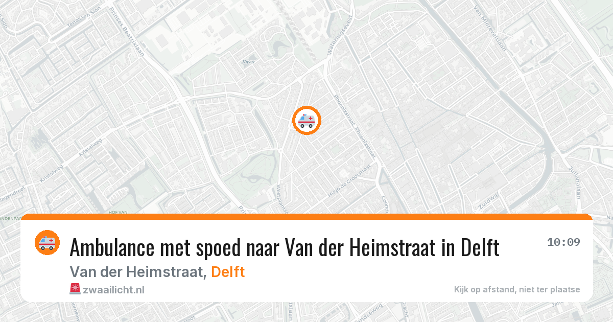Ambulance met spoed naar Van der Heimstraat in Delft — 4 mei 2026