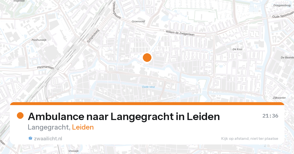 Ambulance naar Langegracht in Leiden — 27 aug 2026
