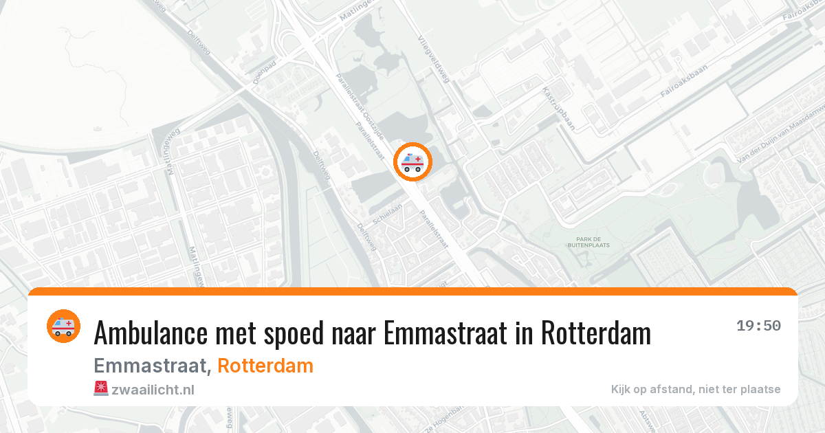 Ambulance met spoed naar Emmastraat in Rotterdam — 29 mei 2026