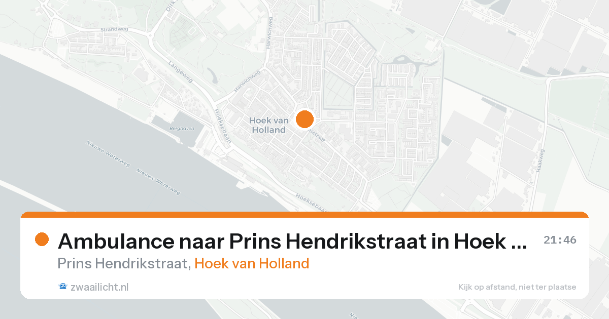 Ambulance naar Prins Hendrikstraat in Hoek van Holland — 21 aug 2026
