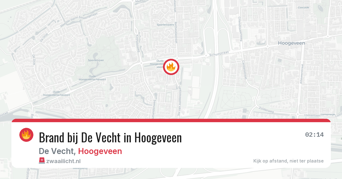 Brand bij De Vecht in Hoogeveen — 13 jun 2026