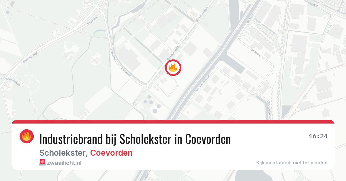Industriebrand bij Scholekster in Coevorden — 24 jul 2026