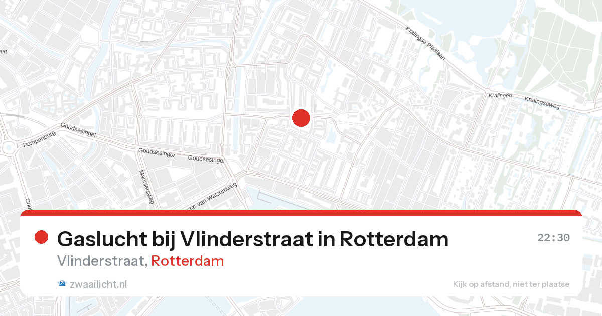 Gaslucht bij Vlinderstraat in Rotterdam — 27 aug 2026