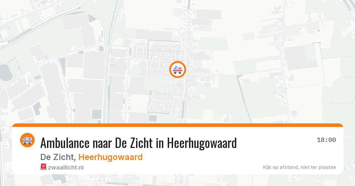 Ambulance naar De Zicht in Heerhugowaard — 8 aug 2026
