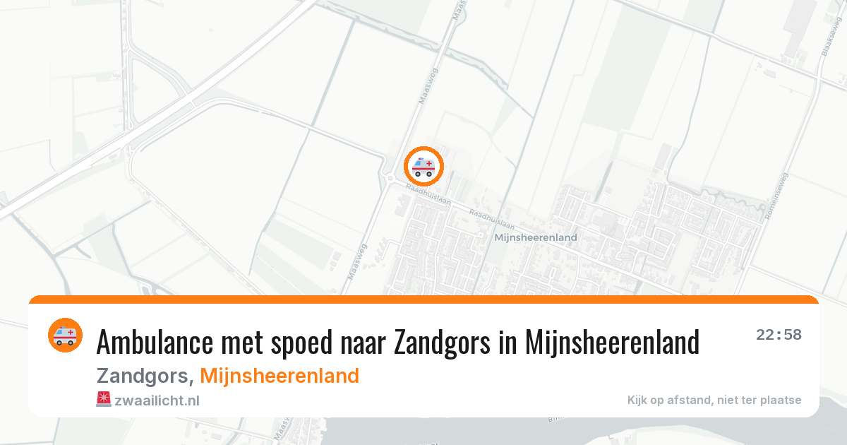 Ambulance met spoed naar Zandgors in Mijnsheerenland — 5 mei 2026