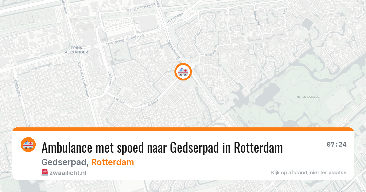 Ambulance met spoed naar Gedserpad in Rotterdam — 26 jun 2026