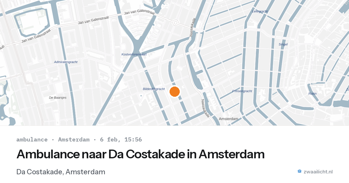 Ambulance naar Da Costakade in Amsterdam — 6 feb 2026