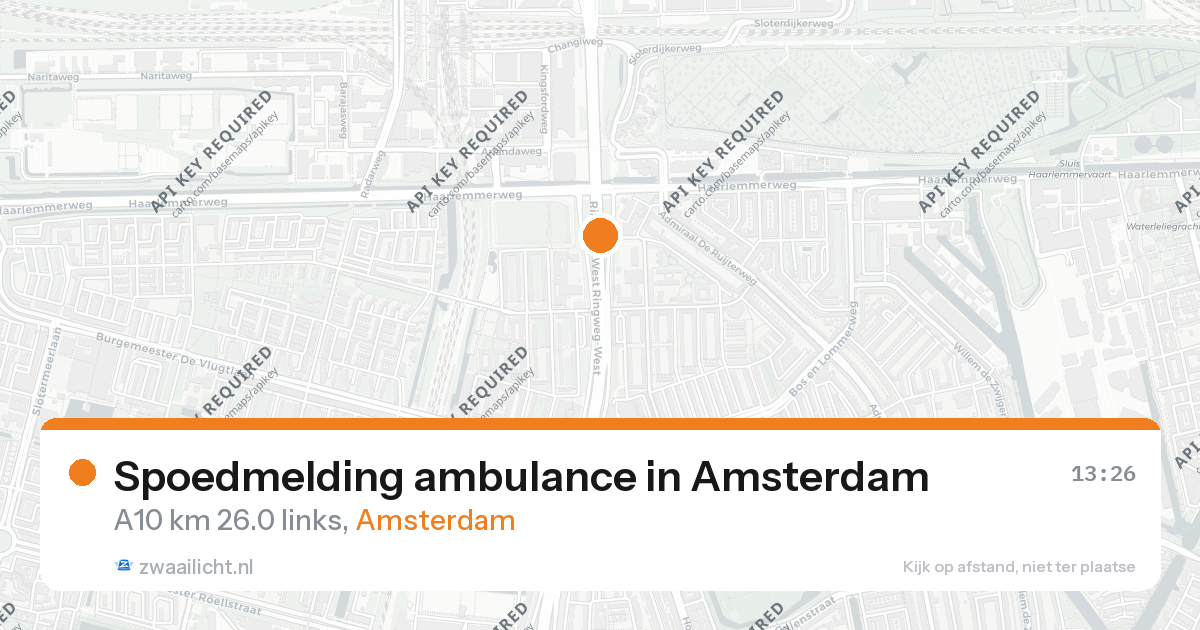 Spoedmelding ambulance in Amsterdam — 26 aug 2026