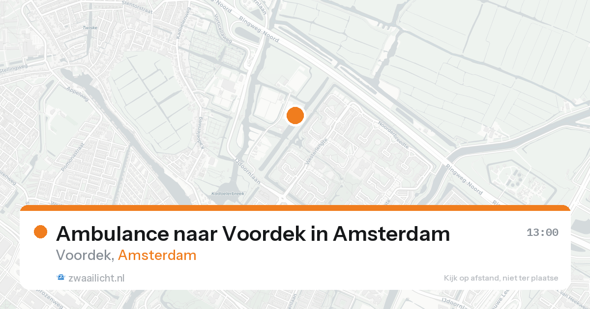 Ambulance naar Voordek in Amsterdam — 19 aug 2026