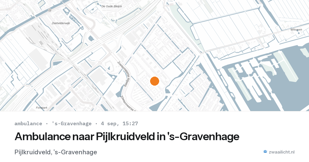 Ambulance naar Pijlkruidveld in 's-Gravenhage — 4 sep 2026